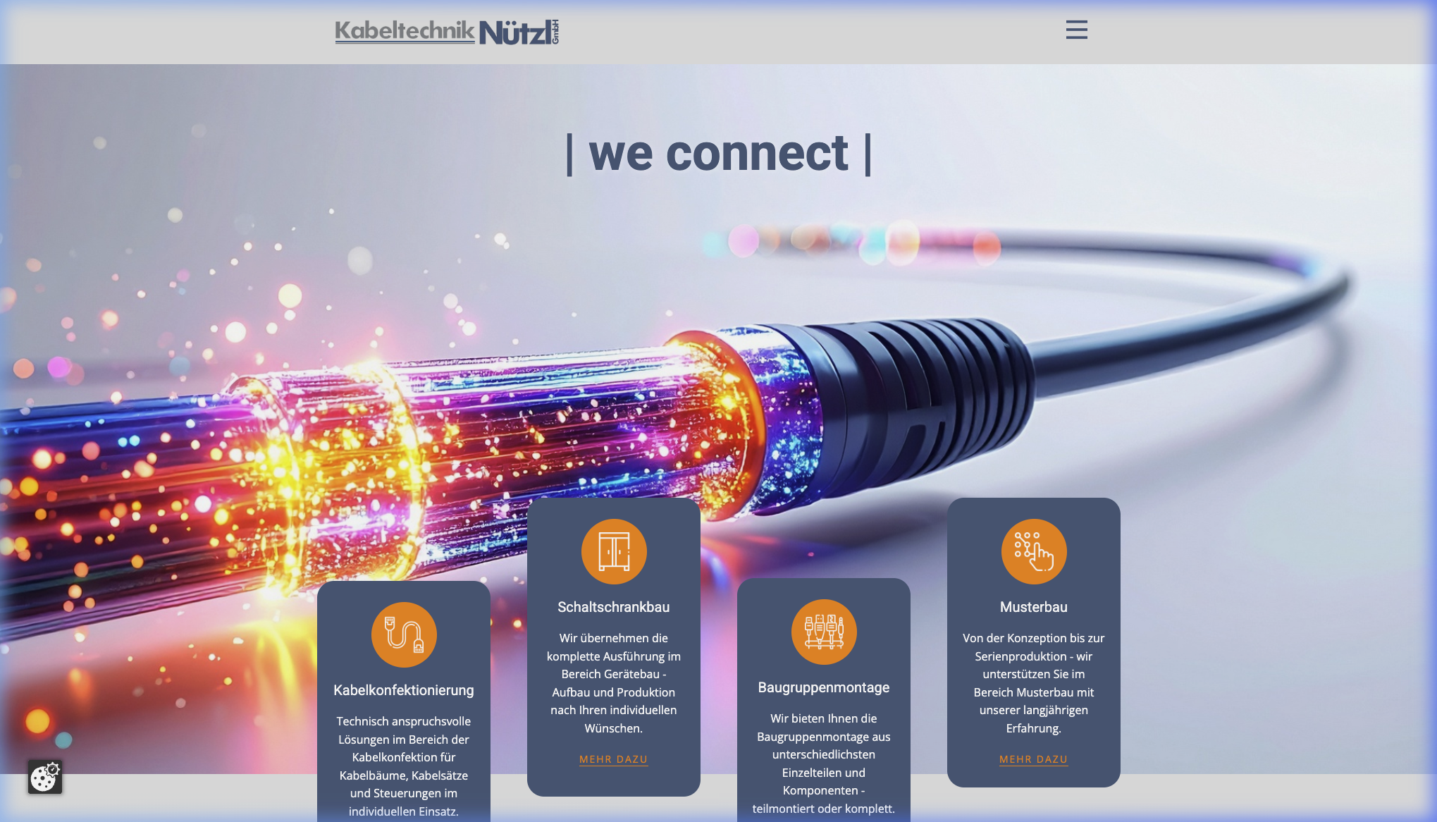Webdesign Referenz Kabeltechnik Nützl – Webseitengestaltung Oberbayern Mühldorf